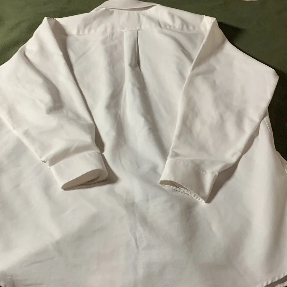 Men’s Stafford white, button up dress shirt.  Size 17. 32/33. - Picture 6 of 6